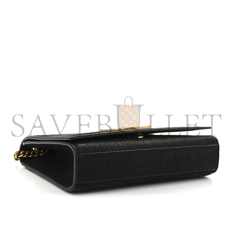 YSL KATE SMALL IN CROCODILE-EMBOSSED NUBUCK LEATHER 469390 (20*12.5*5cm)